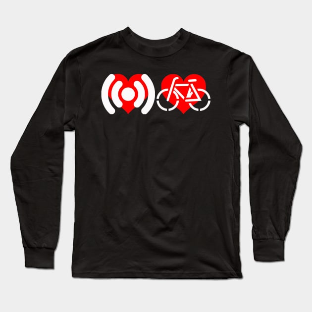 Heart Heart Sound Bike W Long Sleeve T-Shirt by danlesh